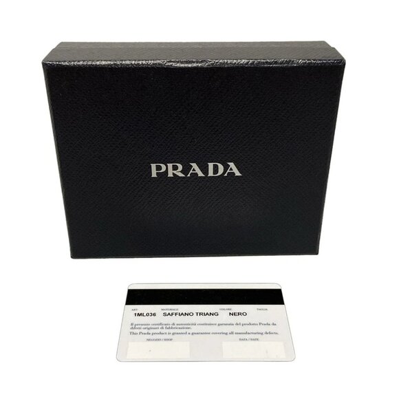 Auth PRADA - 1ML036 Black Leather Bifold Wallet - Picture 11 of 11